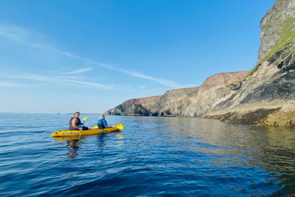 family kayaking st agnes